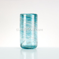 Blue Ribbon Swirl Wine Glass